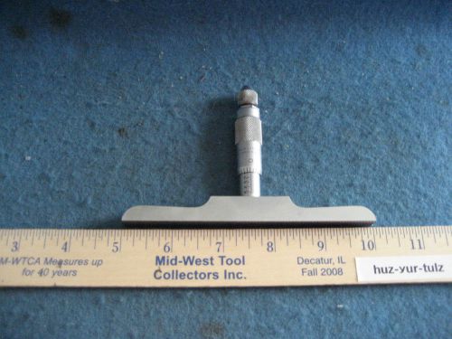 TUBULAR MICROMETER CO (TUMICO) DEPTH GAGE 5&#034; base MACHINIST TOOL no rods