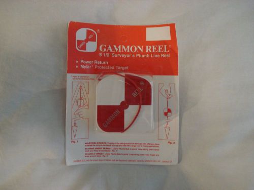 Gammon Reel Plumb Line Bob - Surveying  6 1/2&#039; 6 Foot  NEW FREE SHIP Hi-Vis