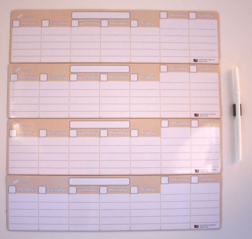 Flexible Dry Erase Magnetic Calendar (Cafe au lait)