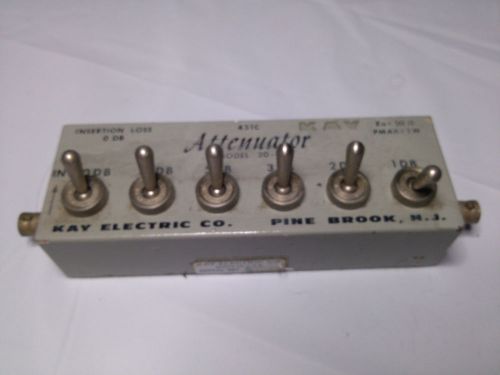 Kay Electric Attenuator Model Model 431C 1 to 20DB BNC FREE SHIPPING