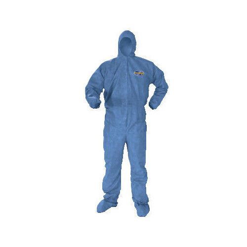 Kleenguard ultra a60 extra large elastic-cuff hood and boot coveralls in blue for sale