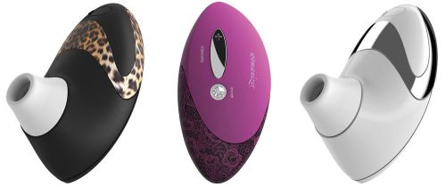 The Womanizer W500 - Black w/Leopard Print / Magenta or White Chrome