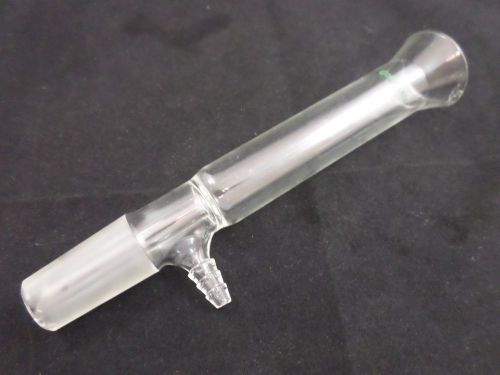 Chemglass Glass Vacuum Filtration Adapter 24/40 #3 Stop 190mm L 31mm ID Flange 