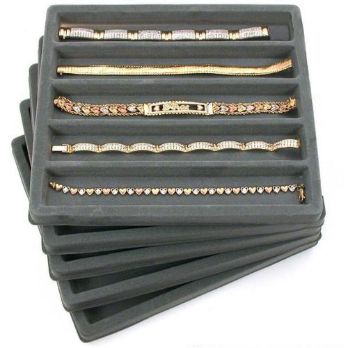 5-5 Slot Gray Bracelet Insert Showcase Display