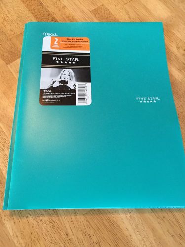 Mead Five Star Stay-Put 2-Pocket Folder - TEAL