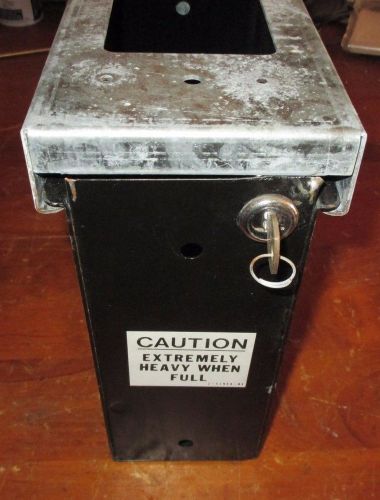 ROWE BC-3500 BILL CHANGER MACHINE COIN BUCKET / BOX 2-51944-01 W/ LOCK &amp; KEY,GUC