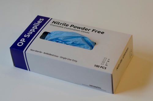 300 op supplies nitrile examination gloves powder free medical grade - large for sale