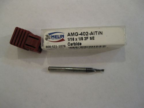 1/16&#034; Carbide Endmill, Melin, 2fl. 3/16&#034; DOC, 1-1/2&#034; OAL, 1/8&#034; Shank, AMG-402-AI