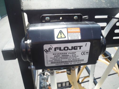 USED 9 EA. FLOJET BEVERAGE PUMP N5000-515~BIB~2 EA. REGULATOR W/LINES~NO RACK