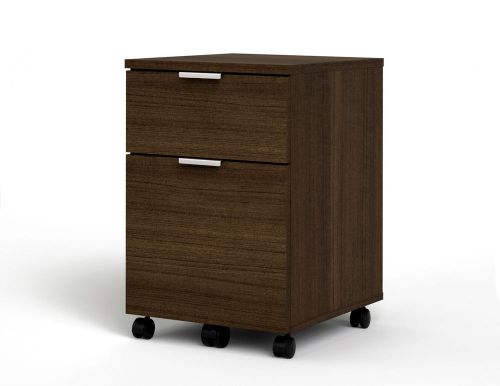 Modern mobile file cabinet in tuxedo finish for sale