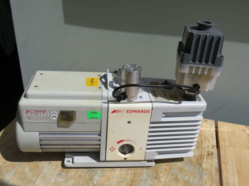 Edwards RV8 Rotary Vane Vacuum Pump with EMF10 oil mist filter