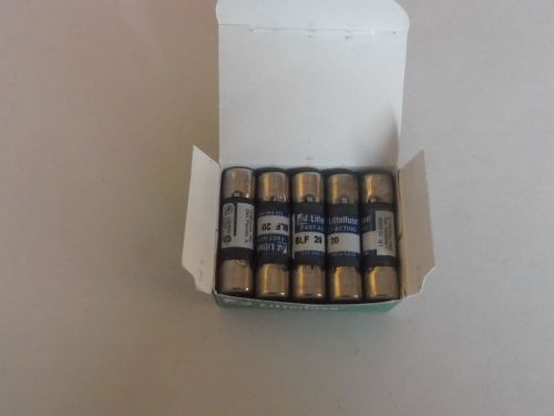 BLF20 - QTY 10 - LITTELFUSE MIDGET FUSES 125V   NEW