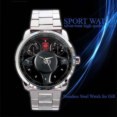 2012 New Style Rare Alfa Romeo 15 steering wheel New Design On Sport Metal Watch