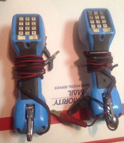 QTY:2 Vintage GTE G89 Butt Test Set Lineman Telephone Phone Handset - BLUE TF