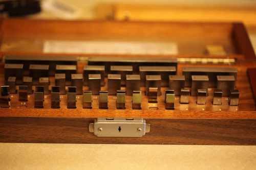 Brown &amp; sharpe 45pc gauge block set - metric to 100mm for sale