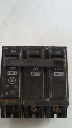 GE THQB3100 HACR TYPE THQB  100amp 3pole 240volt Circuit Breaker USED