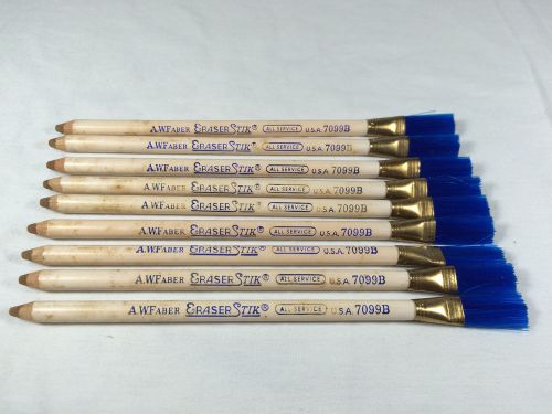 9 Vintage Faber Castell Eraser Stik 7099B With Original Box All Service U.S.A