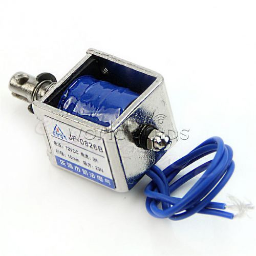 DC12V/2A Push Pull Type Open Frame Solenoid Electromagnet Reset 10mm 20N