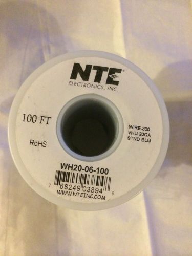 Nte wh20-06-100 hook up wire 300v stranded type 20 gauge 100 ft blue for sale