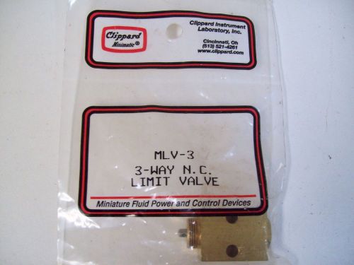 CLIPPARD MLV-3 3-WAY N.C LIMIT VALVE - NEW - FREE SHIPPING