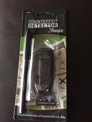 Sharpie Counterfeit Detector Marker With HOLDER AND COIL NEW SEALED