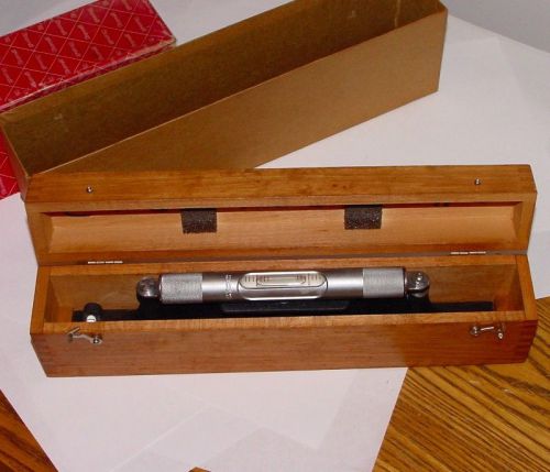 Starrett 12&#034; Machinist Level INSPECTION EQUIPMENT, In Factory Wood Box