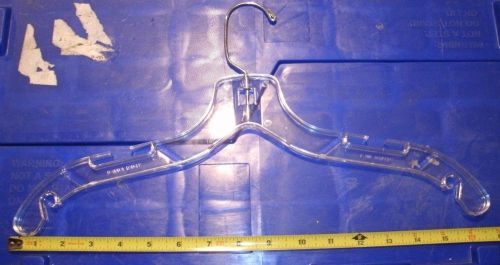 200 17&#034; Top Shirt Adult Clothings Clothes Hangers Plastic Metal Swivel Hook