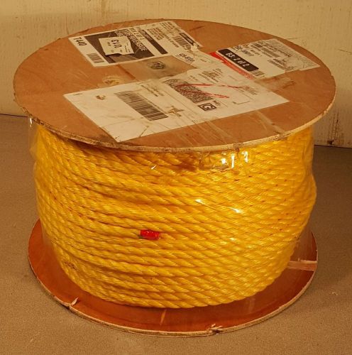 CWC 300120 1/2&#034; x 600&#039; PolyPropylene 3 Strand Rope 3780 lb Breaking Strength