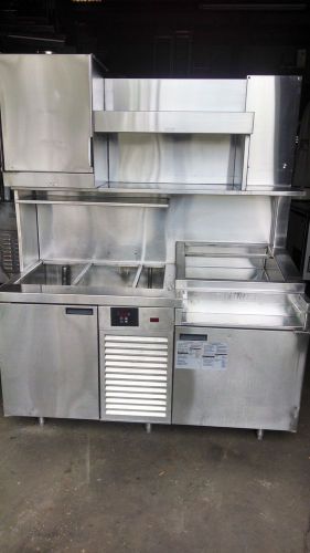 STEAM TABLE&amp; REFRIGERATOR UNIT-ALL IN ONE-MINI KITCHEN