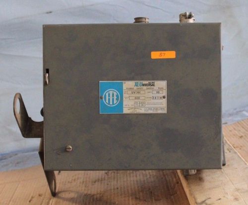 Xl-universal uv361 ite fusible safety switch plug 30a 600v good condition for sale