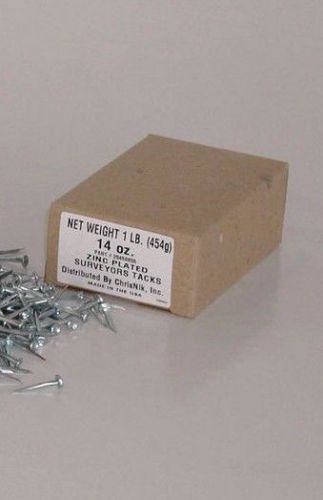Chrisnik 25456855 zinc plated survey stake tacks, 1lb box for sale