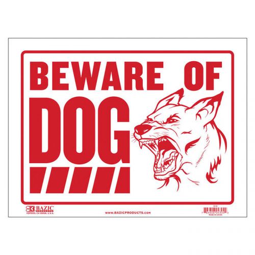 BAZIC 12&#034; X 16&#034; Beware of Dog Sign  of-24