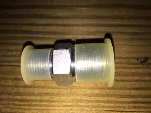 Lot Of 10 Steel Hydraulic Fittings 1/2&#034; NPT X 3/8&#034; NPT Straight Union