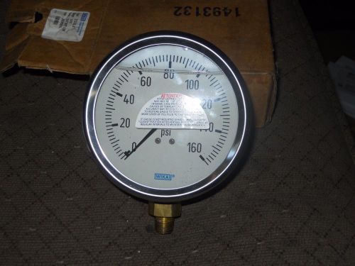 Wika 4&#034; 160 PSI LM SS Glycerin Liquid Filled Pressure Gauge 213.53 9699257 NEW