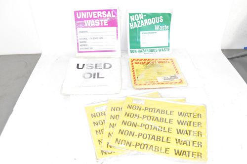 100&#039;s Pc Brady Safety Decal Lot Vinyl Heavy Duty Hazardous Waste