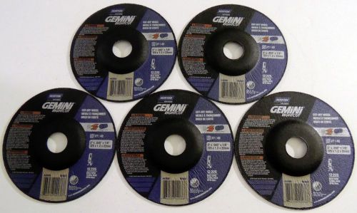 5 pc lot norton 5&#034; x .045&#034; x 7/8&#034; metal cut-off cutting wheels discs gemini usa for sale