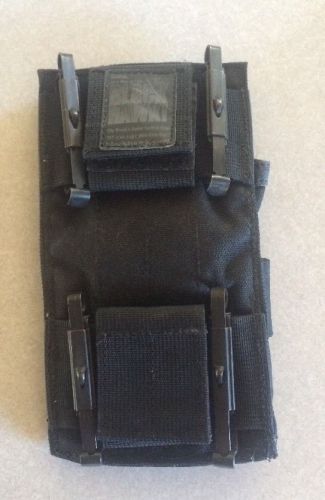 Black hawk radio pouch with alice clips for tactical vest police for sale