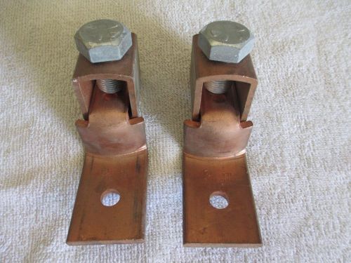 Set of 2 (two) 1/0 - 500 mcm copper mechanical lug -ilsco slu-400 - new for sale