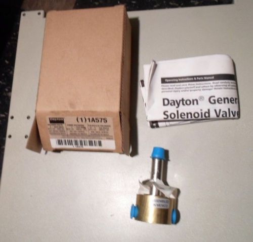 Dayton General Purpose Solenoid Valves 1/4 NPT 1/8 port 2 way brass NIB NOS