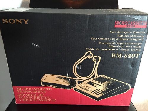 SONY BM-840T Micro Cassette Desktop Transcriber -  NEW--OPENED BOX