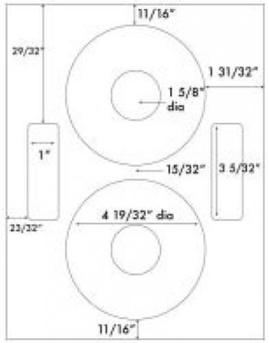 500 CD DVD GLOSSY GLOSS LABELS FITS NEATO FULL FACE LARGE CORE SOFTWARE FREE S&amp;H