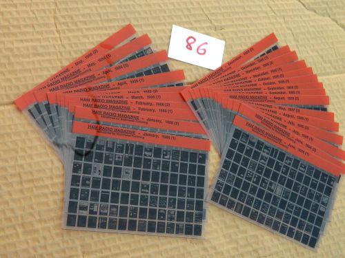 vintage lot of Microfiche Mikrofilm HAM radio MAGAZINE year: 1986