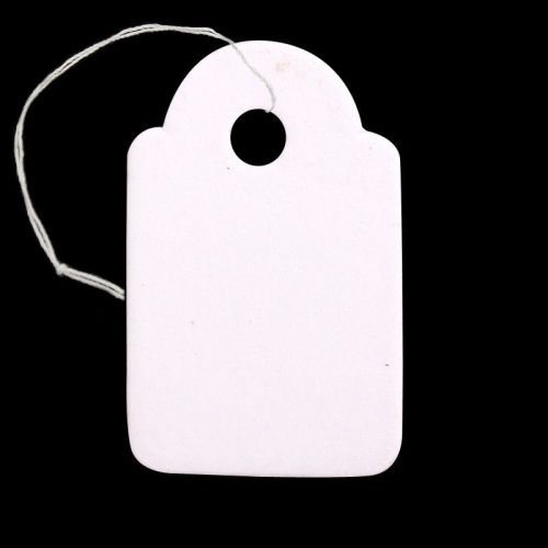 500pcs/bag Rectangle Blank Cord Hanging Jewelry Display Paper Price Tags 24x15mm