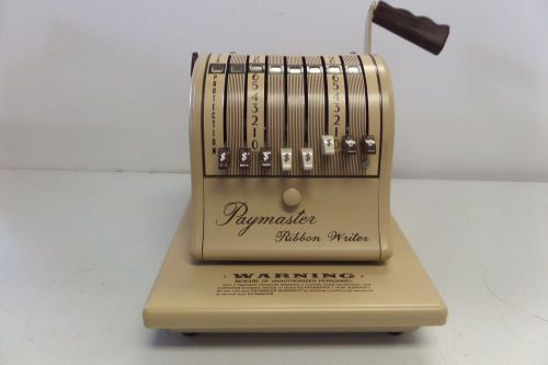 Old Vintage Paymaster Corp. Ribbon Writer Check Writer Series 8000 Blue no key