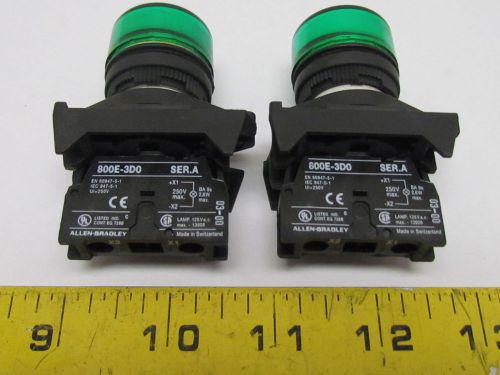 Allen Bradley 800E-3D0 22.5mm Plastic Illuminated Operators/Push Buttons Green