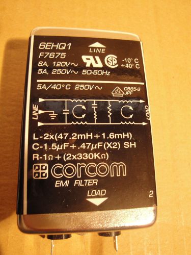 1 Ea CORCOM 6EHQ1 - 6 AMP EMI FILTER