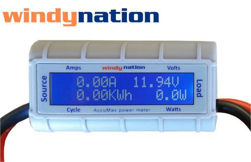 Accumax watt volt ammeter power meter analyzer wind solar rc energy monitor for sale