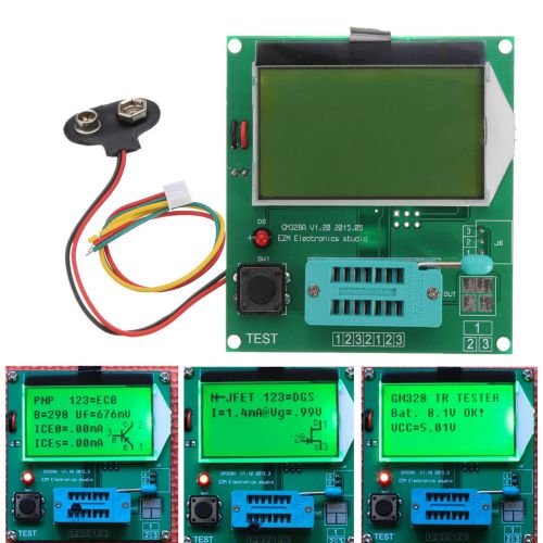 Latest 12864 LCD Transistor Tester Capacitance ESR Meter LCR GM328A Inductance