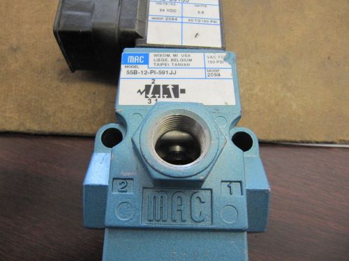 &#034;new&#034; mac pid-591jj solenoid directional flow control valve w/55b-12-pi-591jj for sale