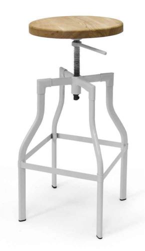 Adjustable Swivel Stool in White [ID 3292851]